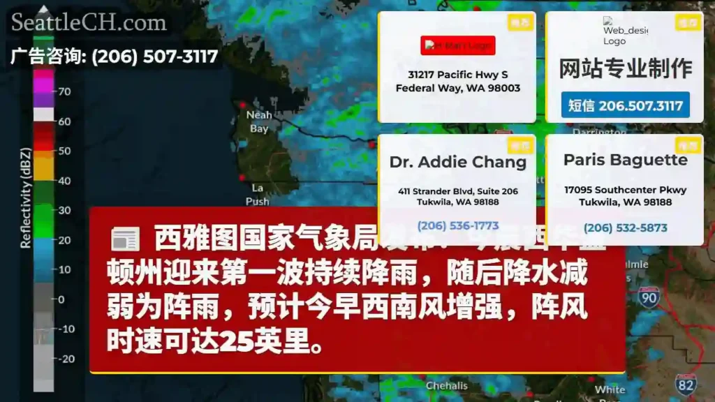 西华盛顿:今晨第一波降雨!