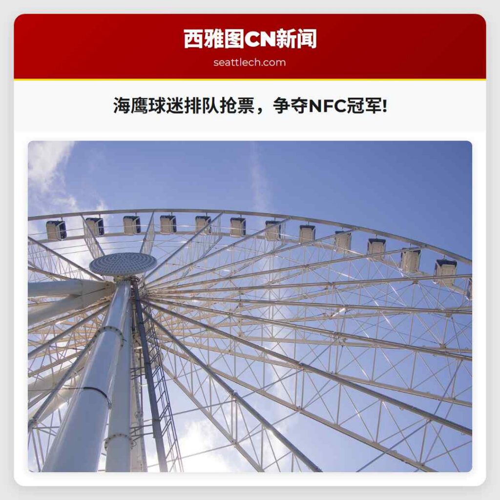 海鹰球迷排队抢票，争夺NFC冠军!