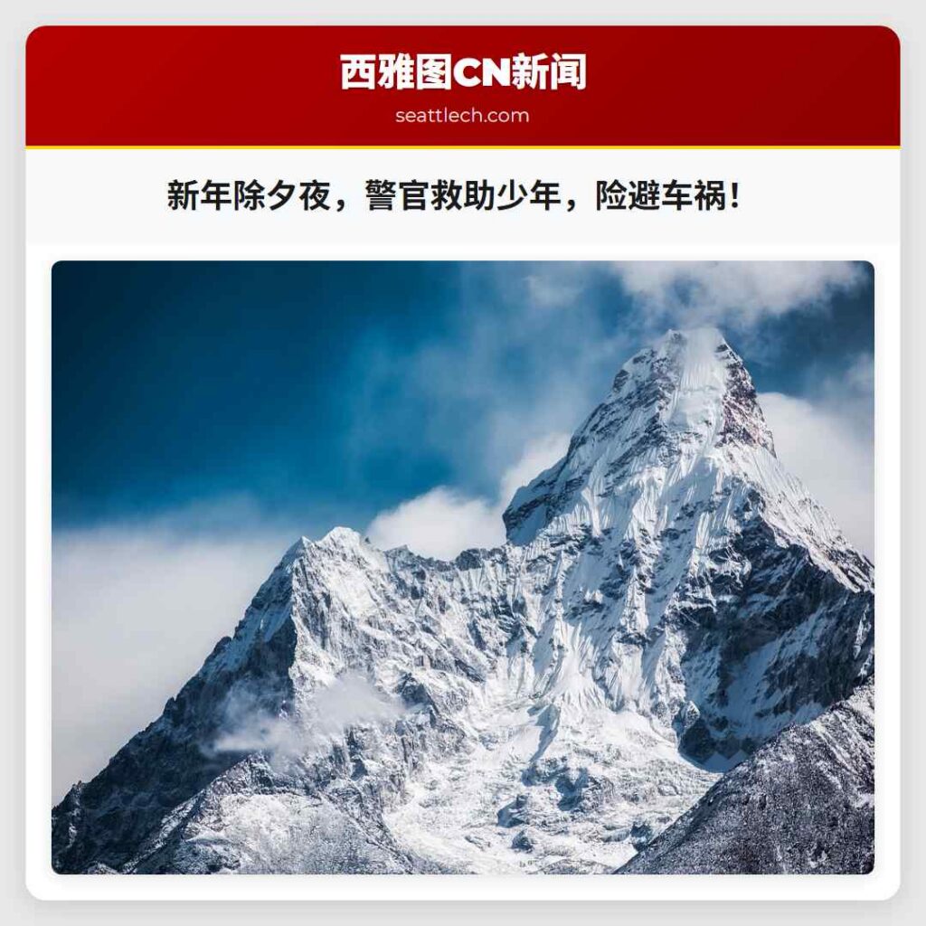 新年除夕夜，警官救助少年，险避车祸！