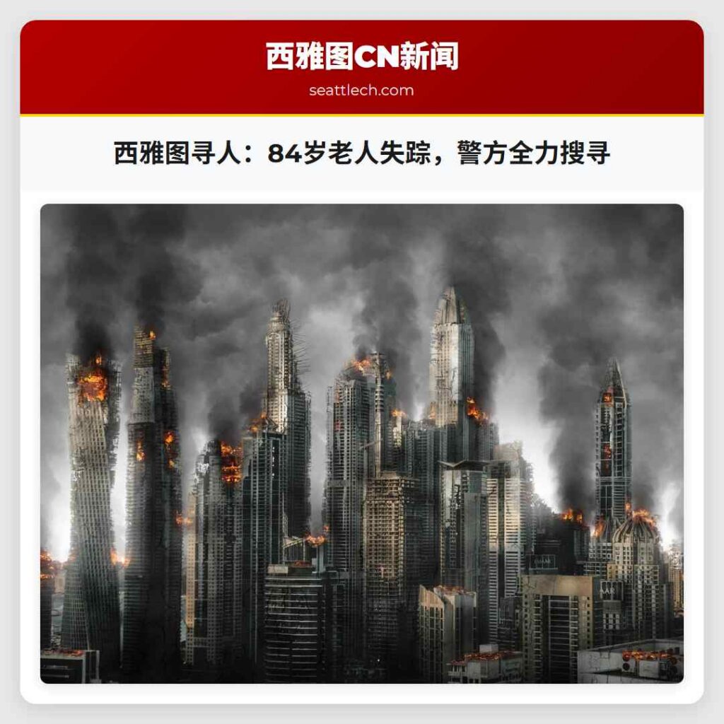 西雅图寻人：84岁老人失踪，警方全力搜寻