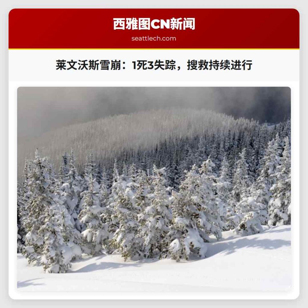 莱文沃斯雪崩：1死3失踪，搜救持续进行