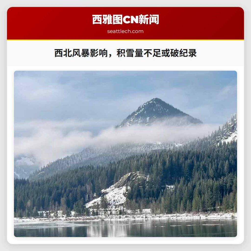 西北风暴影响，积雪量不足或破纪录