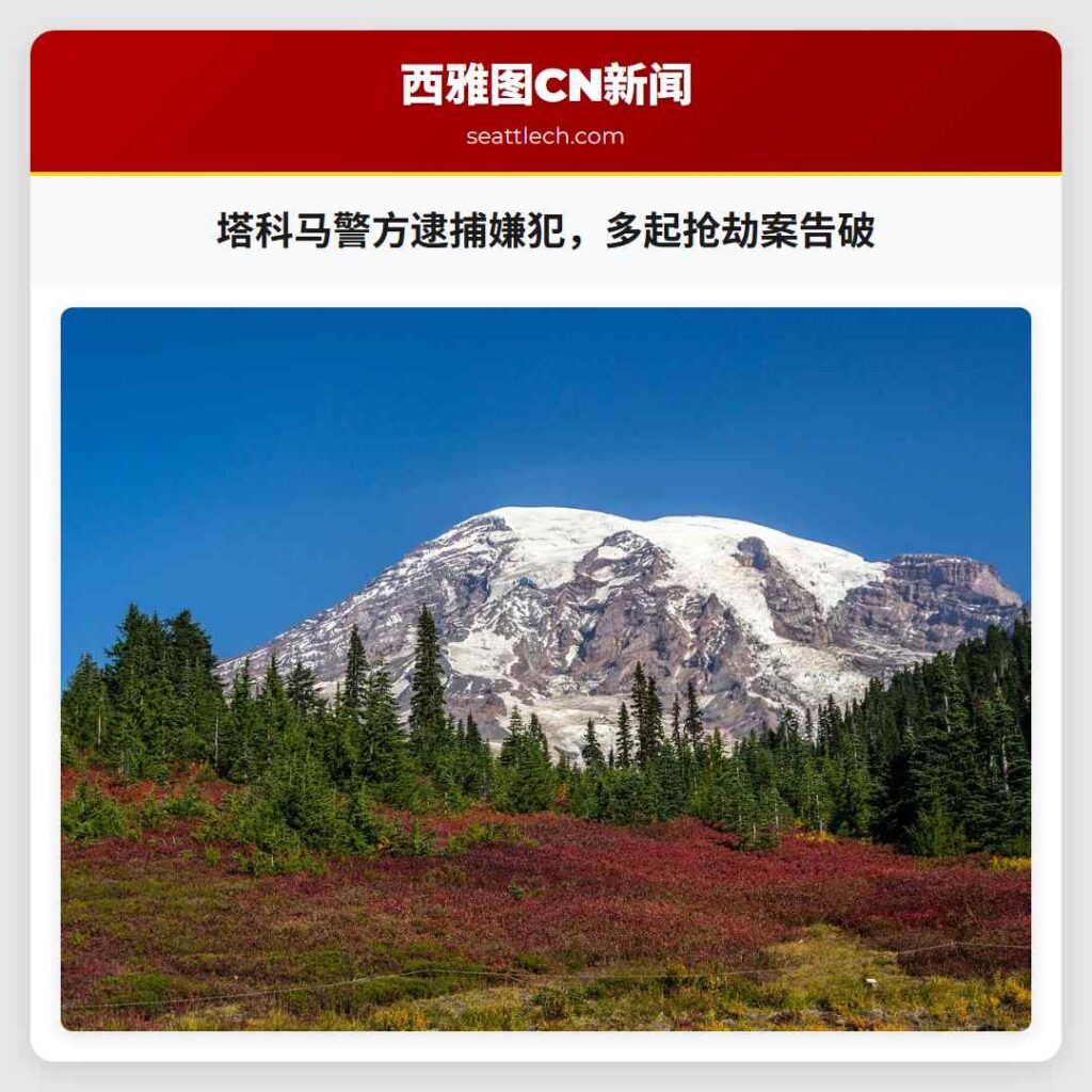 塔科马警方逮捕嫌犯,多起抢劫案告破