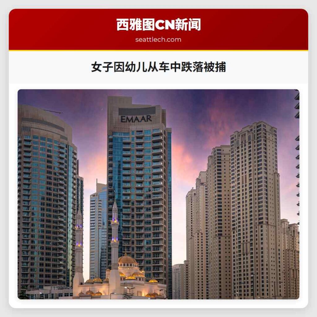 女子因幼儿从车中跌落被捕