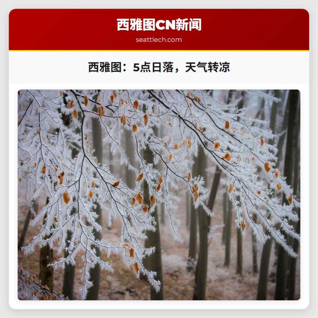 西雅图：5点日落，天气转凉