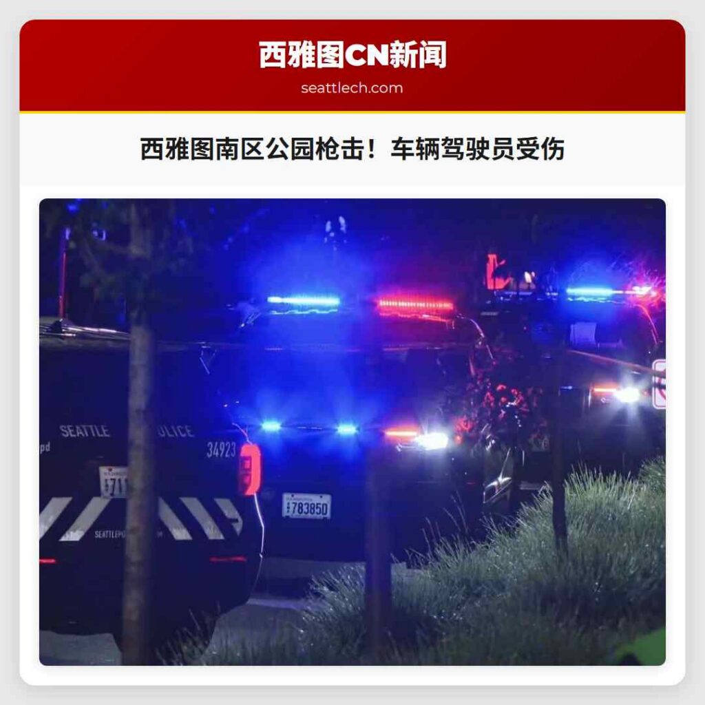 西雅图南区公园枪击！车辆驾驶员受伤
