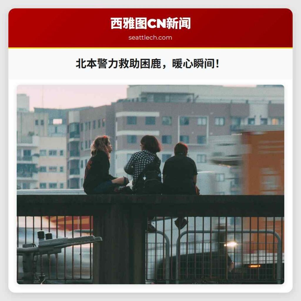 北本警力救助困鹿，暖心瞬间！