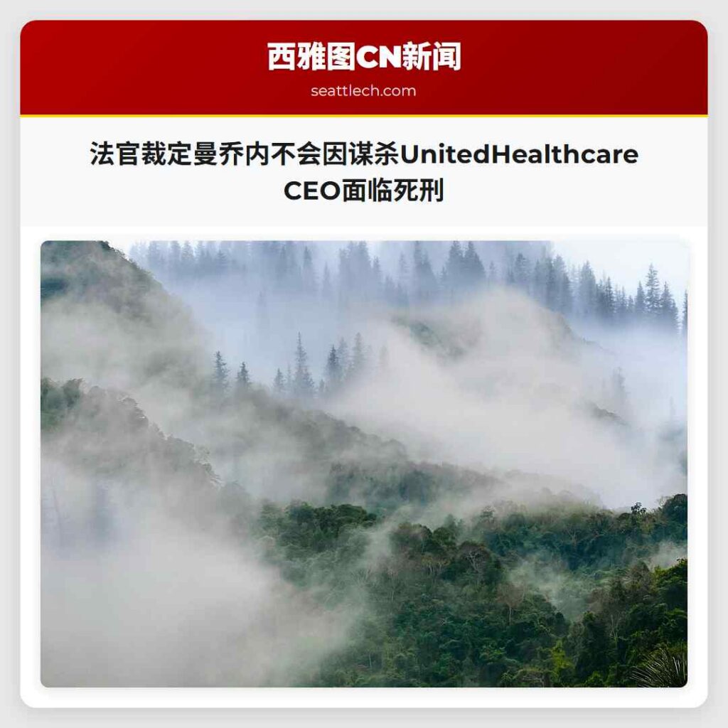 法官裁定曼乔内不会因谋杀UnitedHealthcare CEO面临死刑