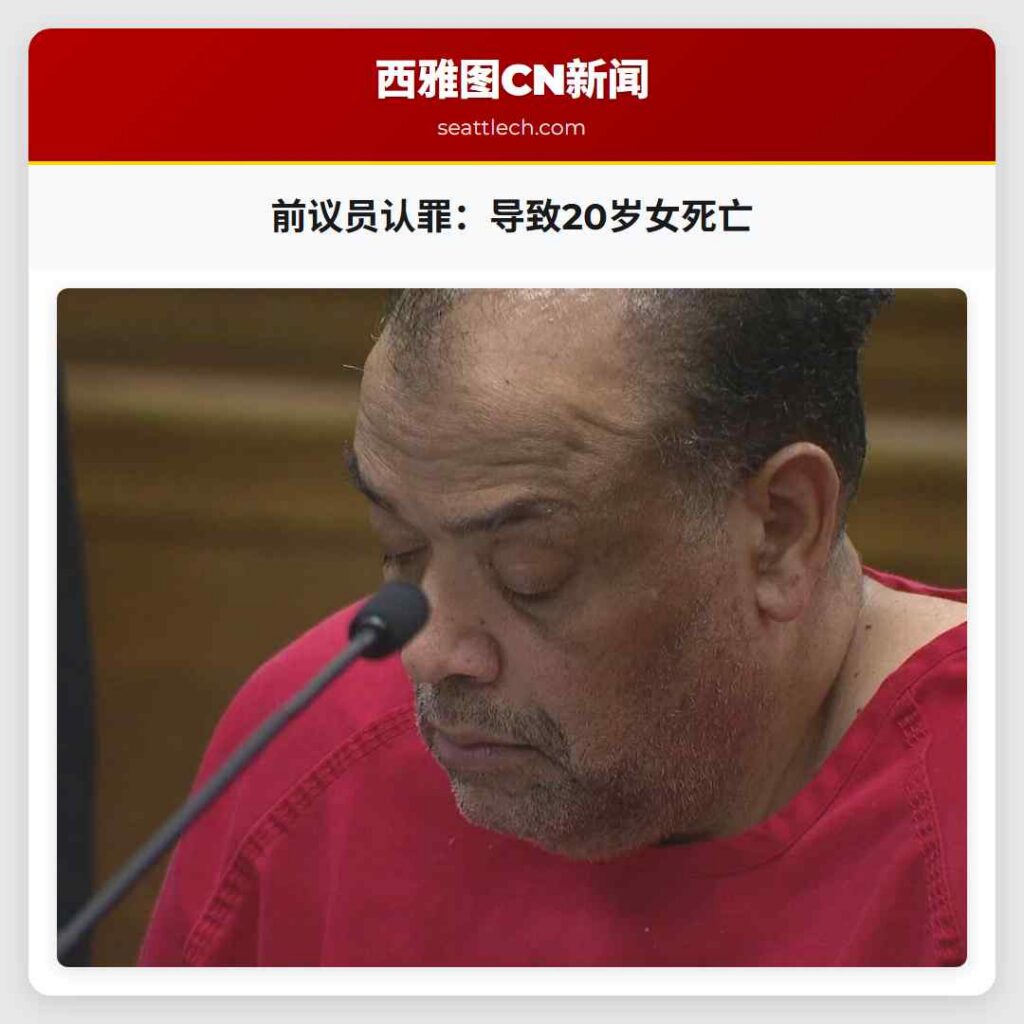 前议员认罪：导致20岁女死亡