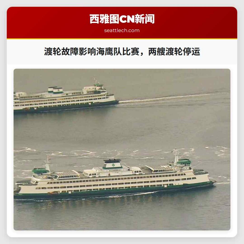 渡轮故障影响海鹰队比赛，两艘渡轮停运
