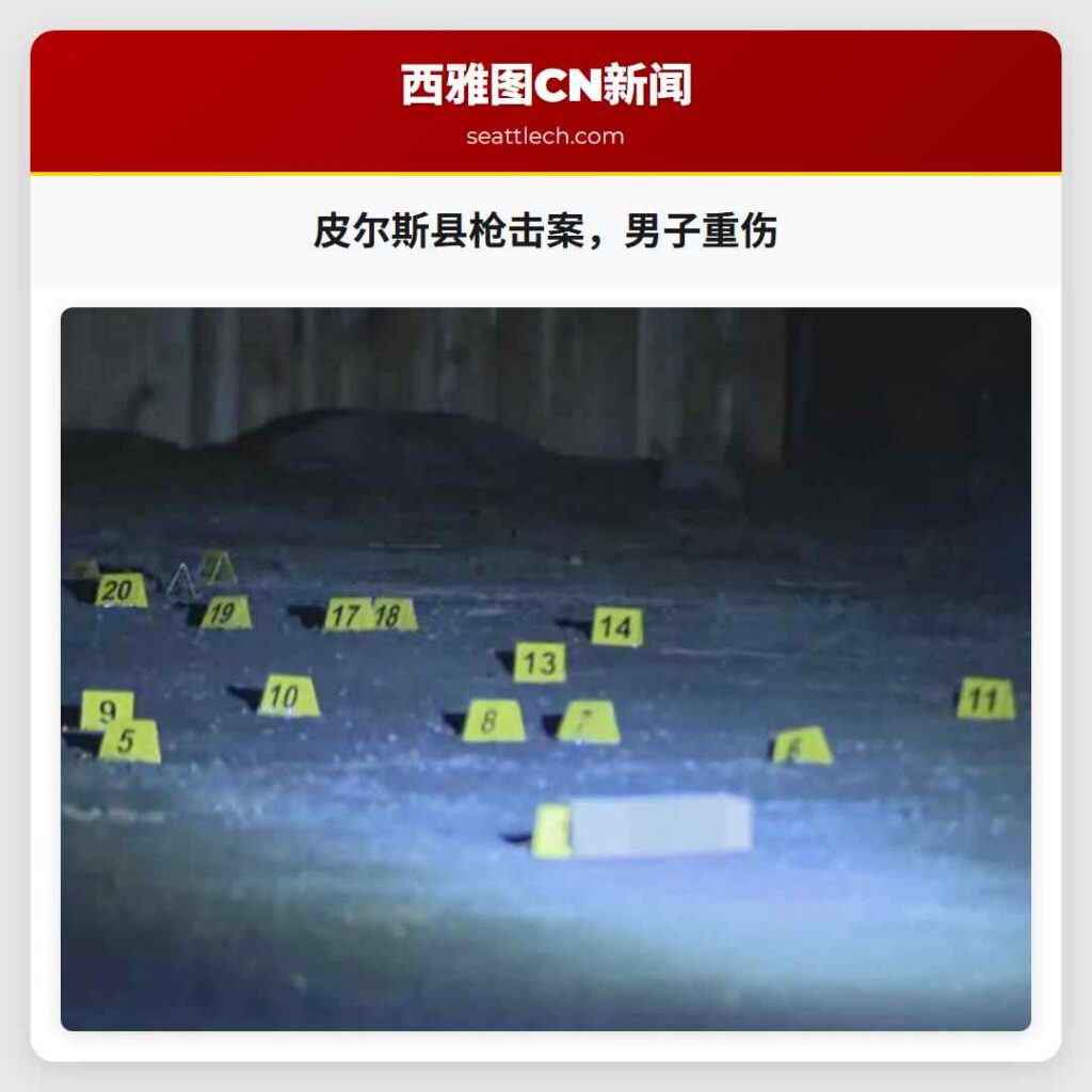 皮尔斯县枪击案，男子重伤