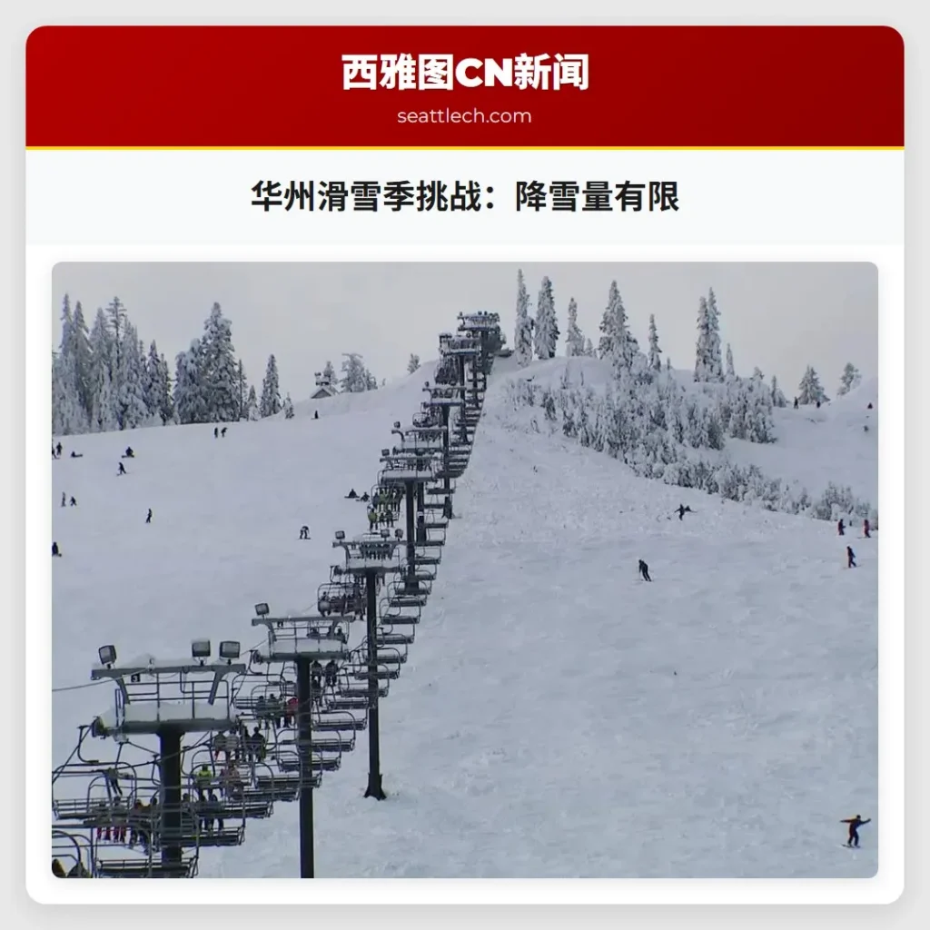 华州滑雪季挑战:降雪量有限