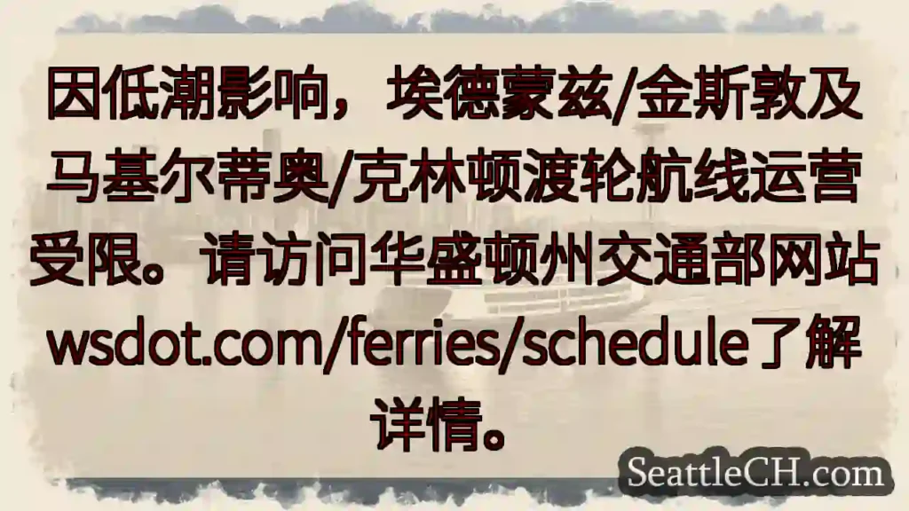 渡轮受限！请查阅详情。