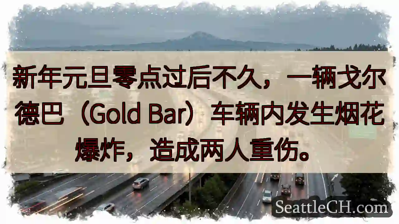 元旦车内烟花爆炸！