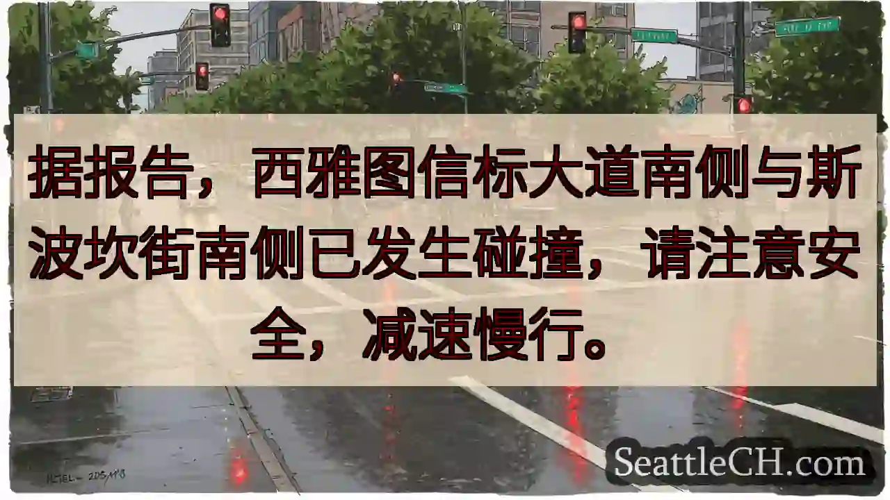 注意！信标路斯波坎路口事故