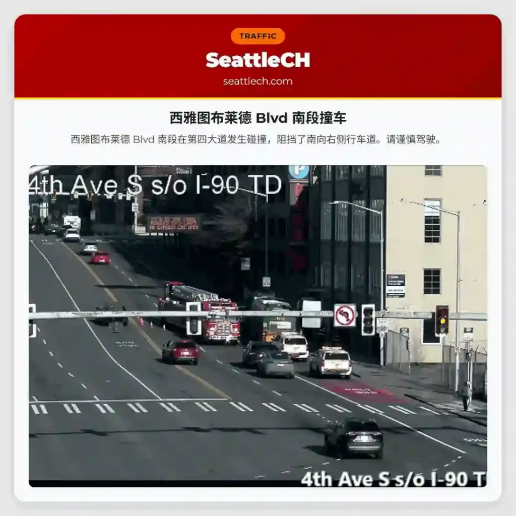 西雅图布莱德 Blvd 南段撞车