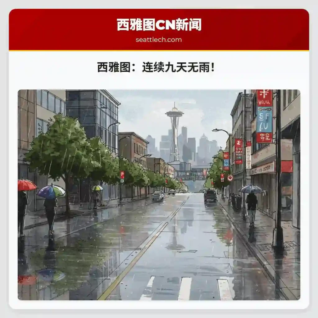 西雅图:连续九天无雨!