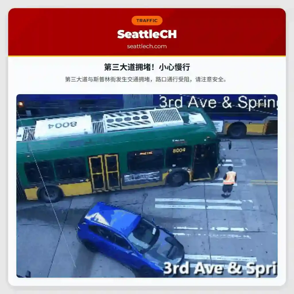 第三大道拥堵！小心慢行