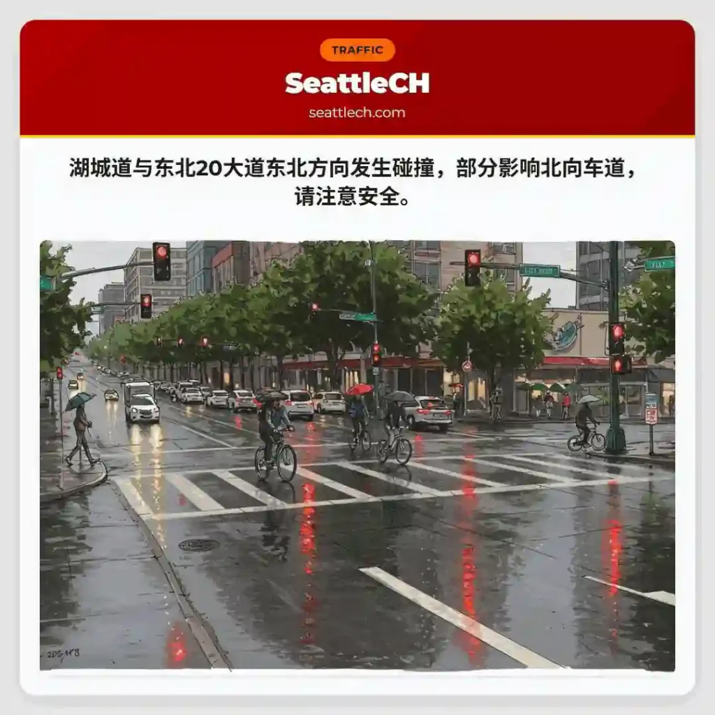 湖城路/20大道 事故！注意安全