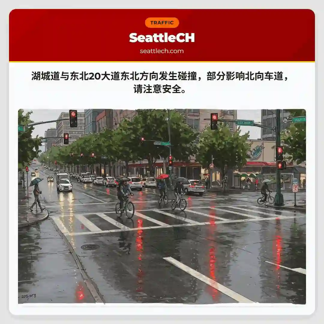 湖城路/20大道 事故！注意安全