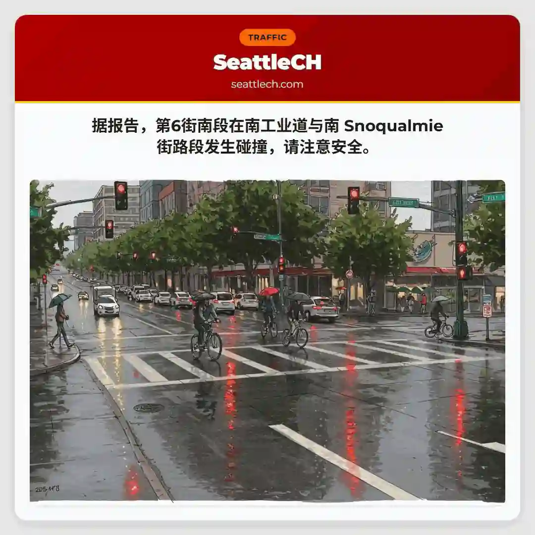 注意！6街南段事故