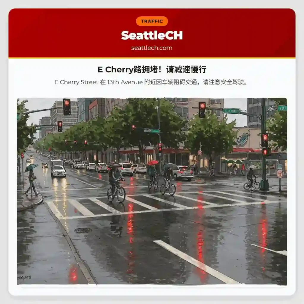 E Cherry路拥堵！请减速慢行