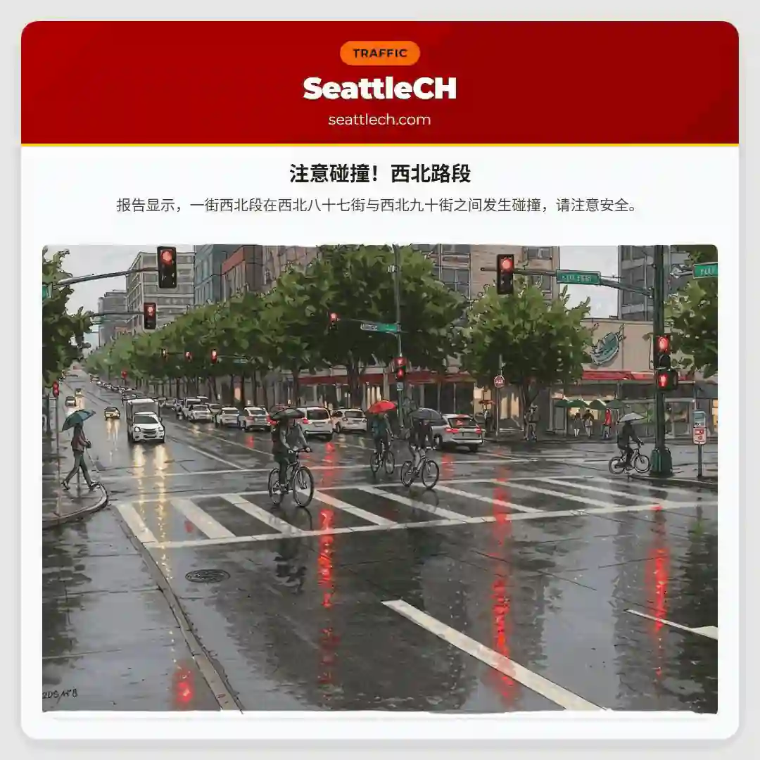 注意碰撞！西北路段