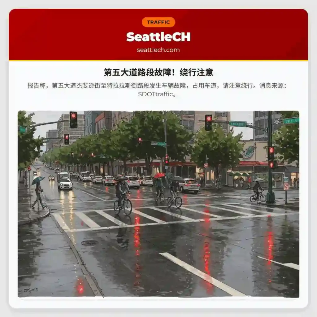 第五大道路段故障！绕行注意