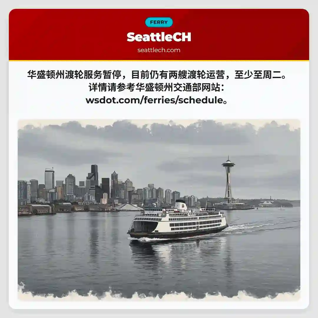 渡轮暂停服务！