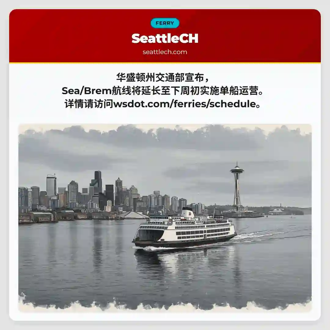 Sea/Brem航线：单船运营延期