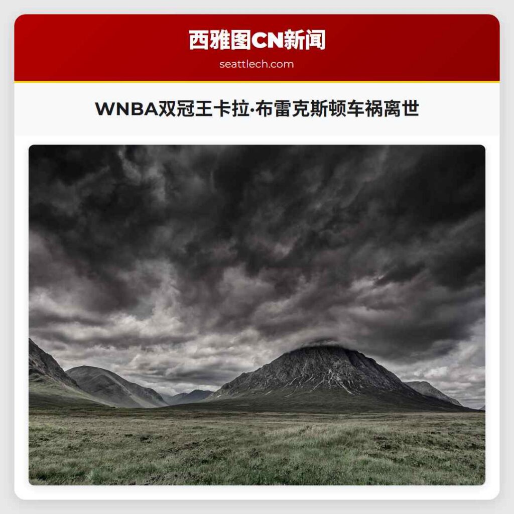 WNBA双冠王卡拉·布雷克斯顿车祸离世