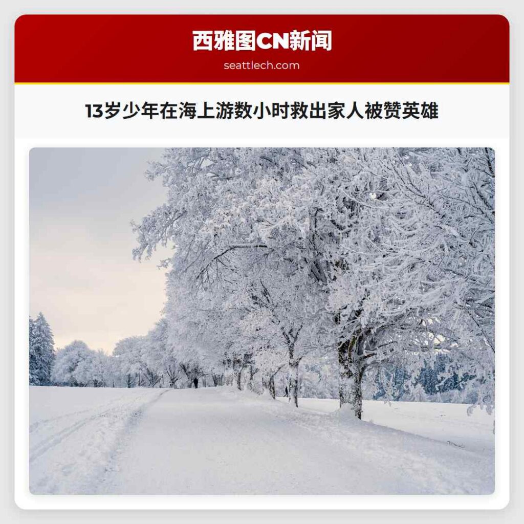 13岁少年在海上游数小时救出家人被赞英雄