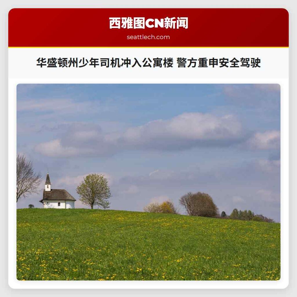 华盛顿州少年司机冲入公寓楼 警方重申安全驾驶