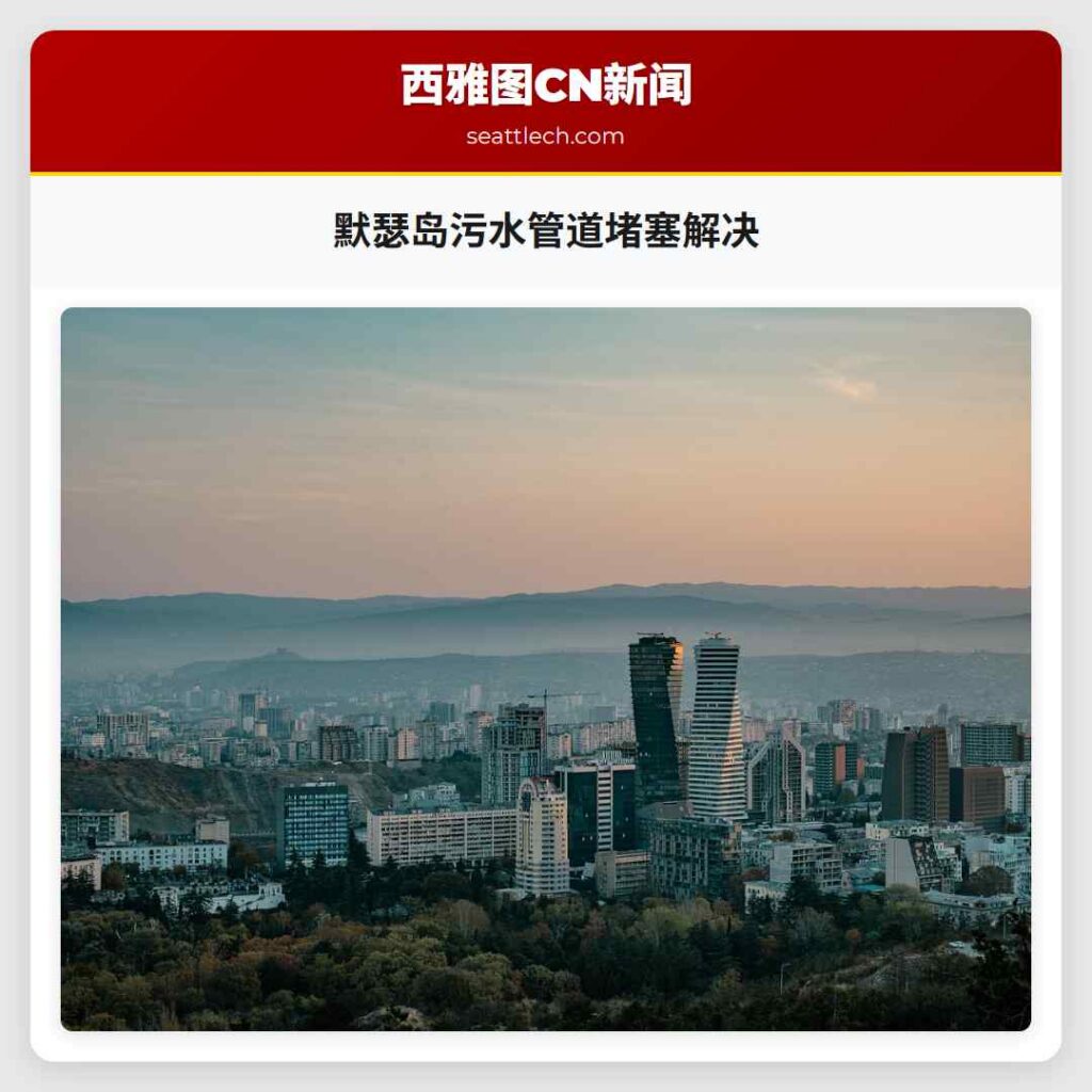 默瑟岛污水管道堵塞解决