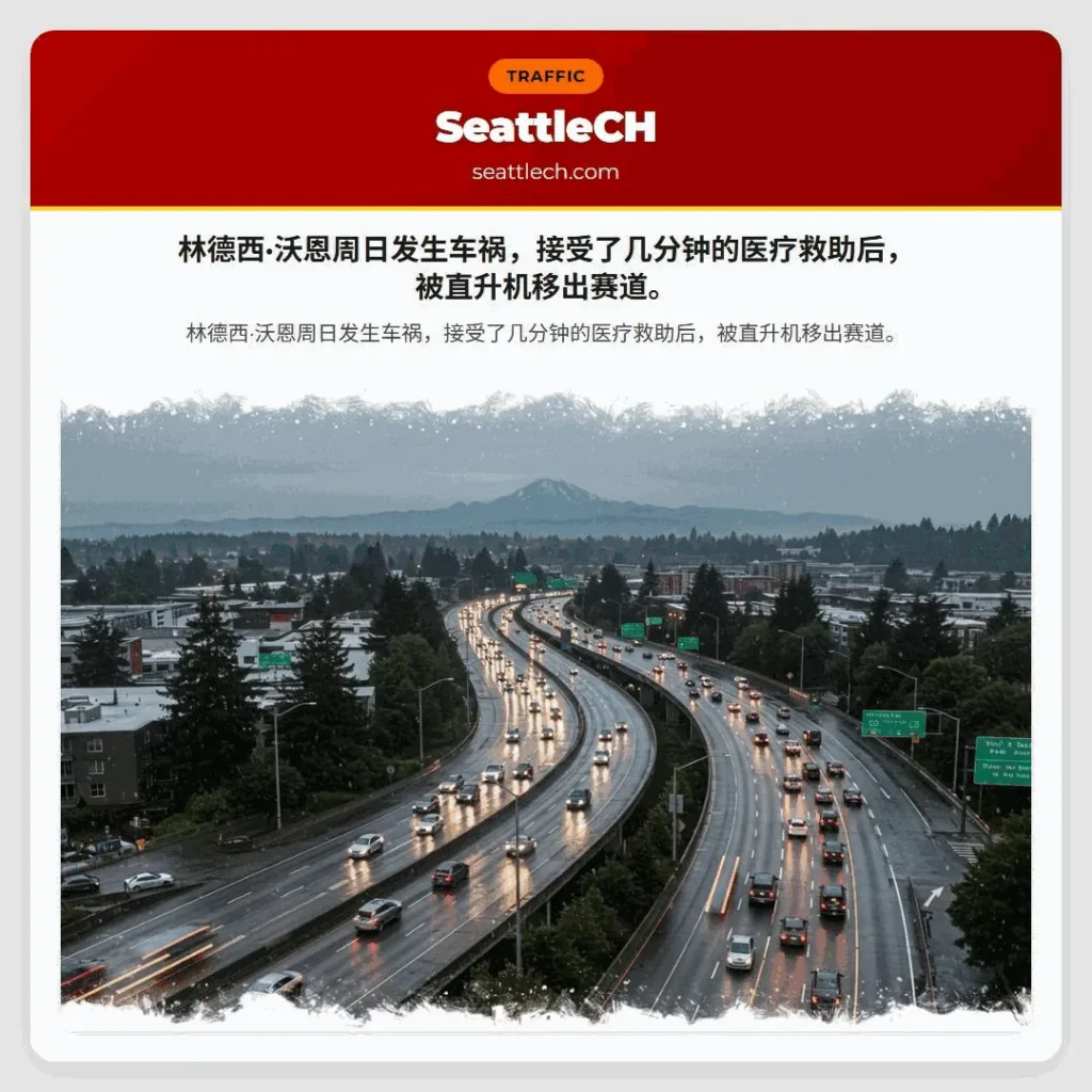 林德西·沃恩周日发生车祸，接受了几分钟的医疗救助后，被直升机移出赛道。