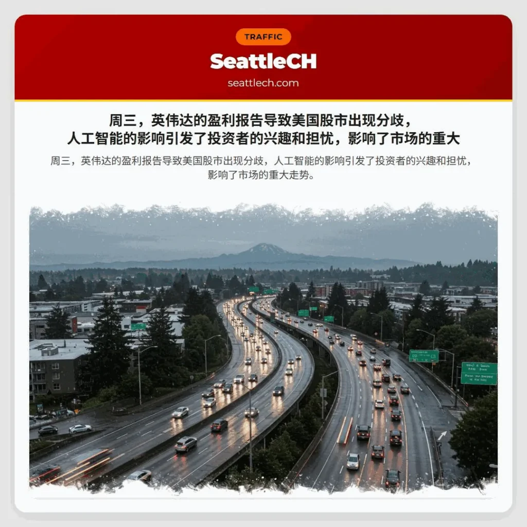 周三，英伟达的盈利报告导致美国股市出现分歧，人工智能的影响引发了投资者的兴趣和担忧，影响了市场的重大