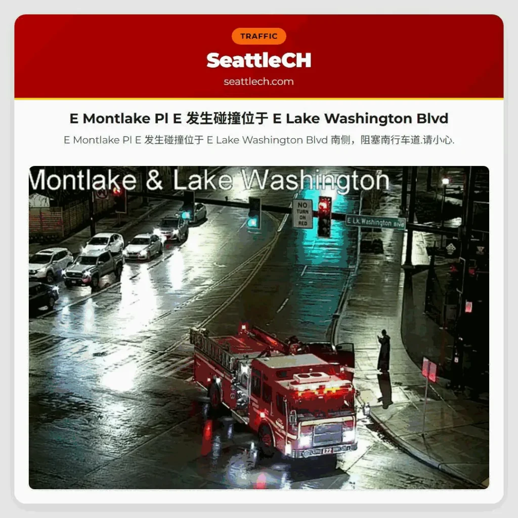 E Montlake Pl E 发生碰撞位于 E Lake Washington Blvd