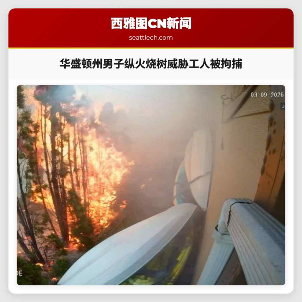 华盛顿州男子纵火烧树威胁工人被拘捕