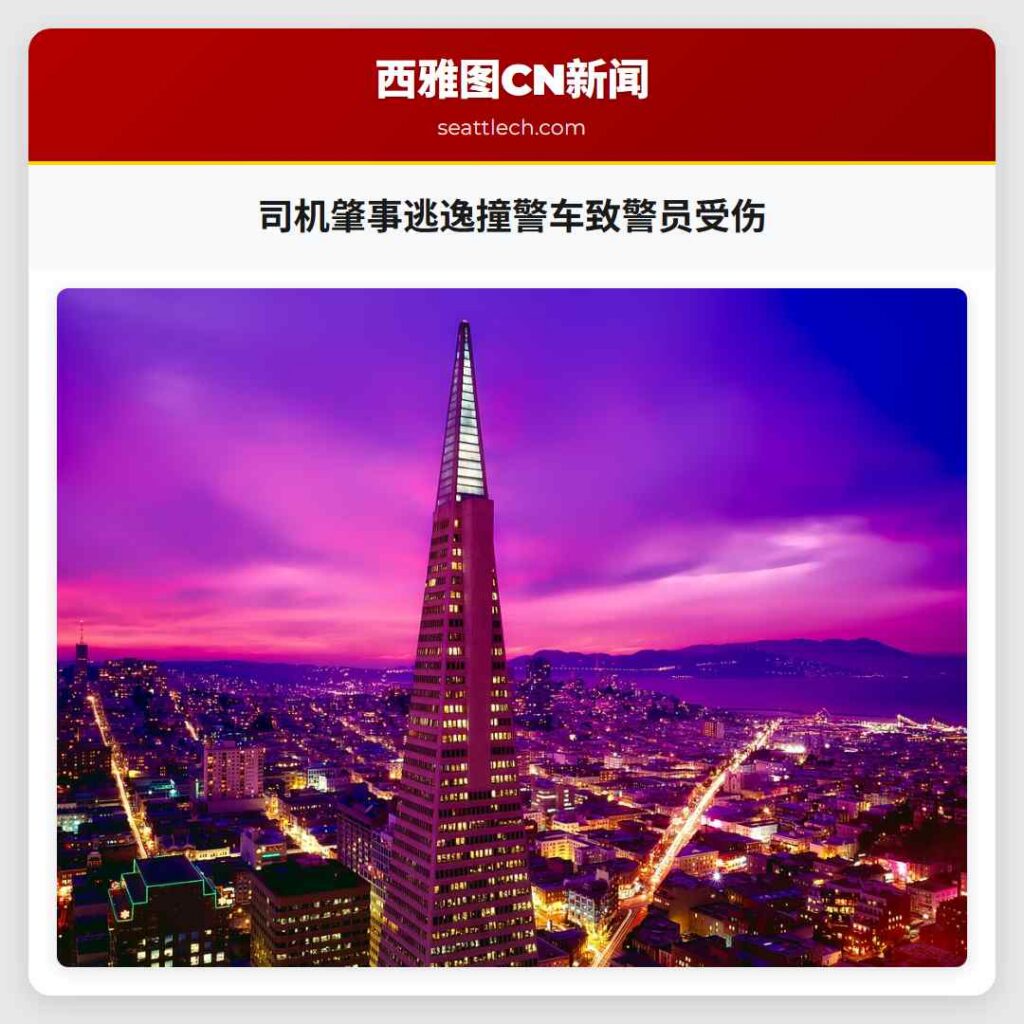 司机肇事逃逸撞警车致警员受伤