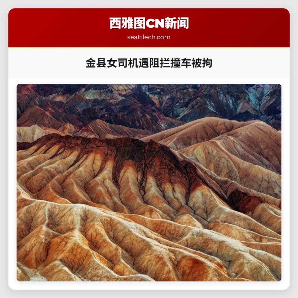 金县女司机遇阻拦撞车被拘