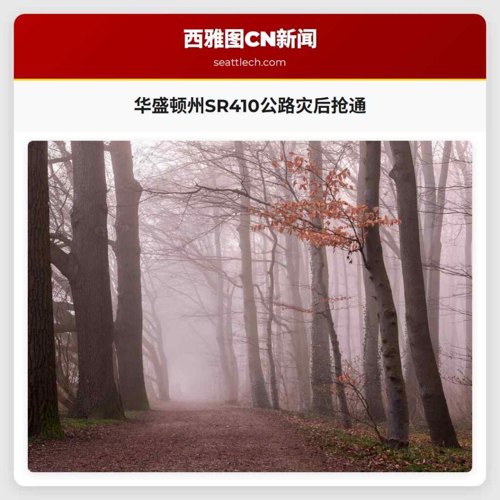 华盛顿州SR410公路灾后抢通