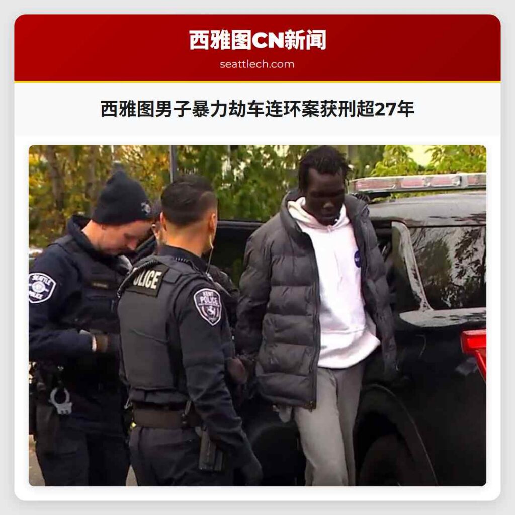 西雅图男子暴力劫车连环案获刑超27年