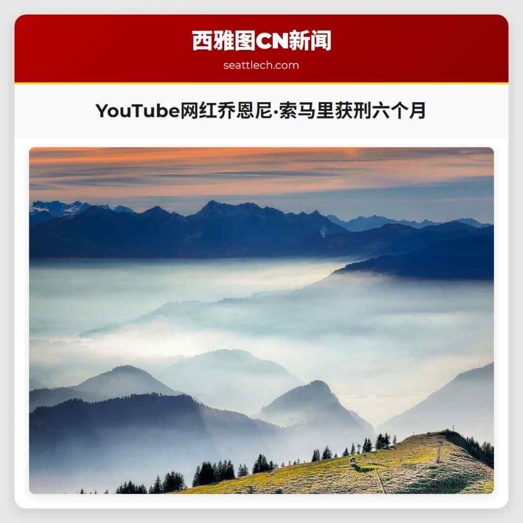 YouTube网红乔恩尼·索马里获刑六个月