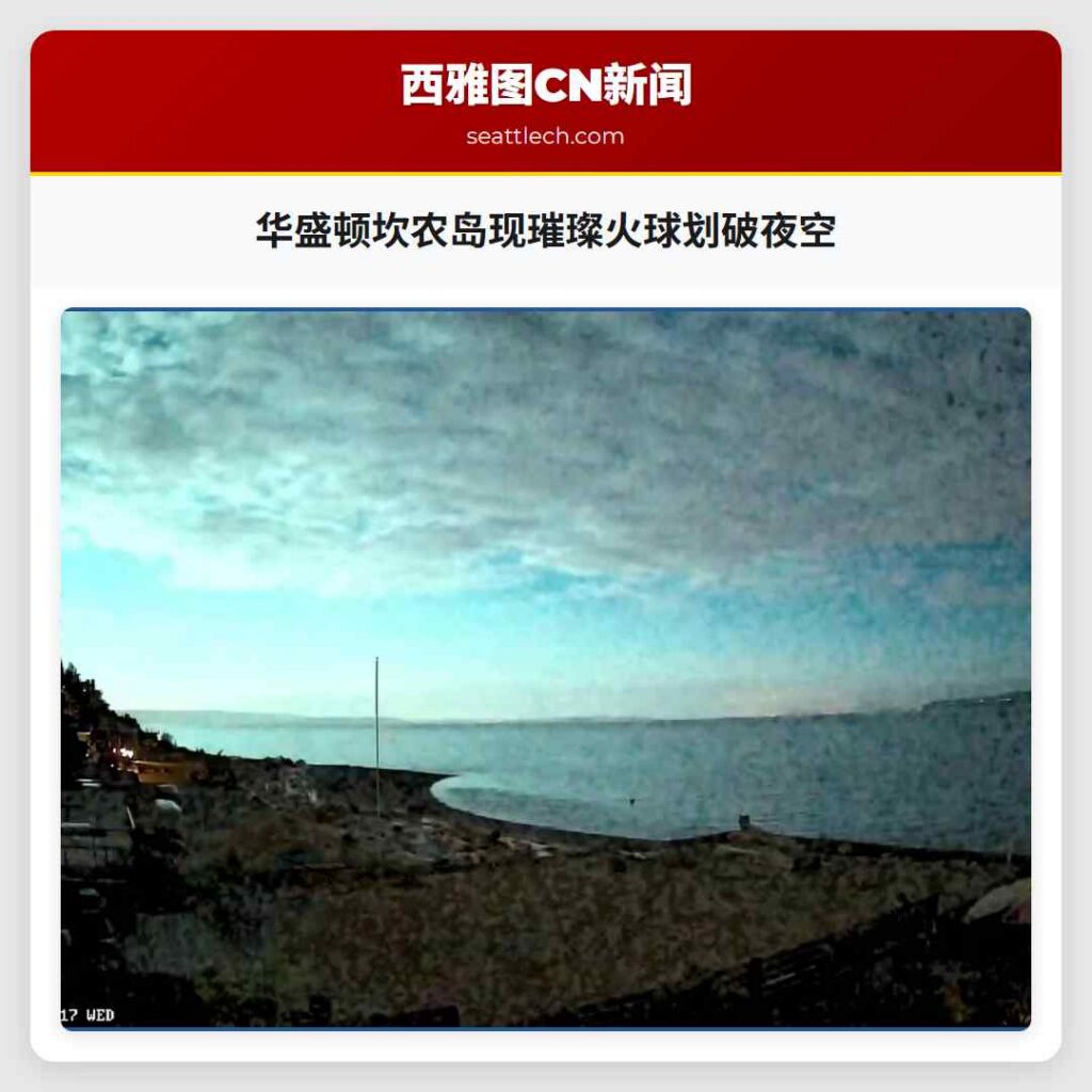 华盛顿坎农岛现璀璨火球划破夜空