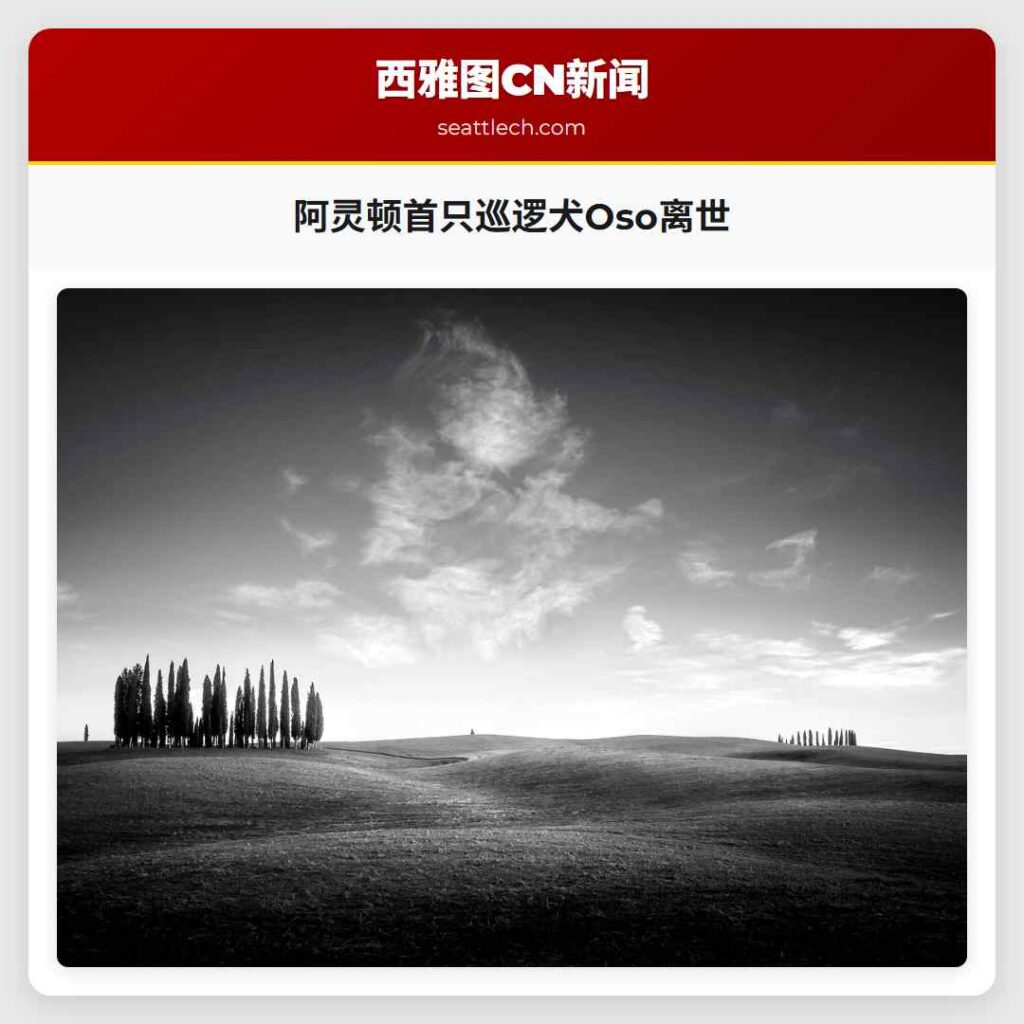 阿灵顿首只巡逻犬Oso离世