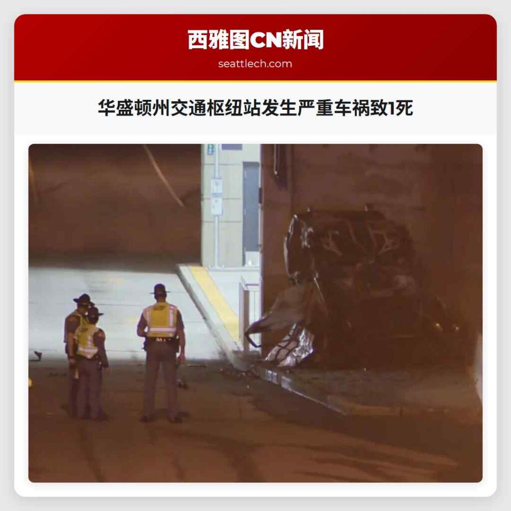 华盛顿州交通枢纽站发生严重车祸致1死