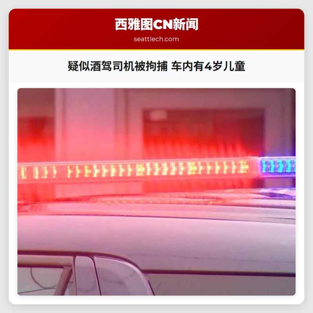 疑似酒驾司机被拘捕 车内有4岁儿童