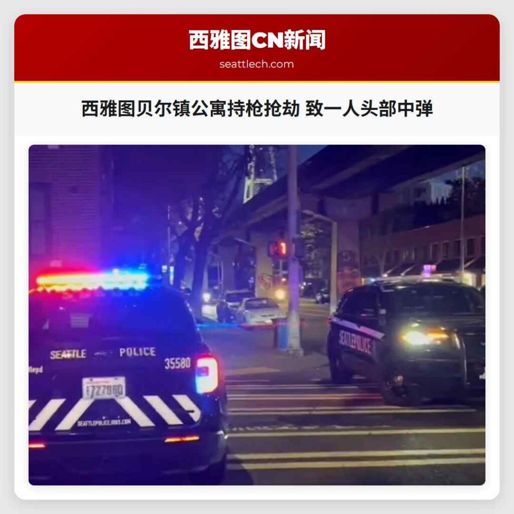西雅图贝尔镇公寓持枪抢劫 致一人头部中弹