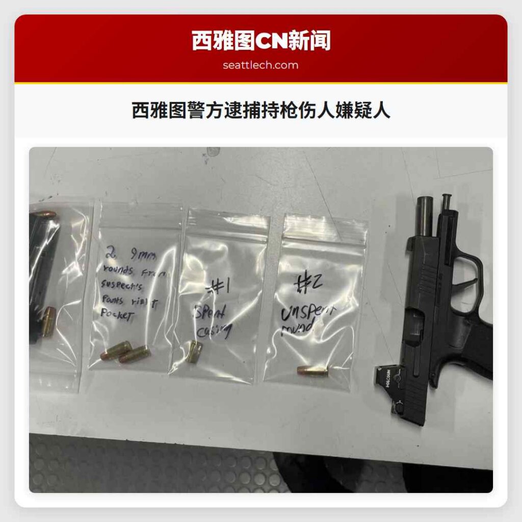 西雅图警方逮捕持枪伤人嫌疑人