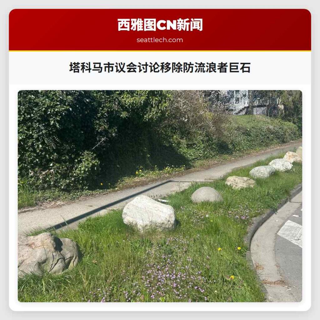 塔科马市议会讨论移除防流浪者巨石